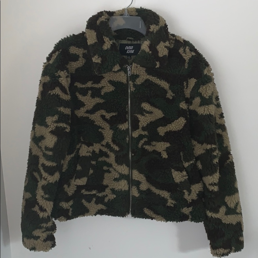 Fuzzy Camo Jacket